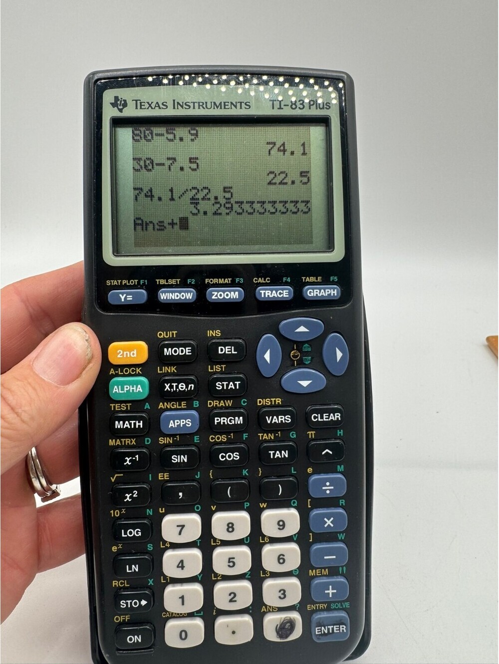 Texas Instruments TI-83 Plus Graphing Calculator - Black. Tested.